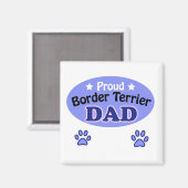Proud Border Terrier dad Magnet (Vorderseite/Rückseite)
