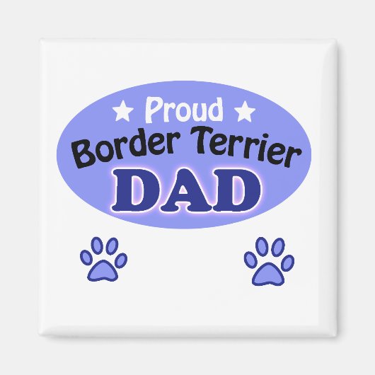 Proud Border Terrier dad Magnet (Vorne)