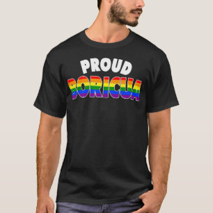 Proud Boricua Gay Pride LGBT Rainbow Puerto Rico  T-Shirt