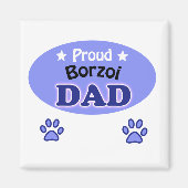 Proud Borzoi dad Magnet (Vorne)
