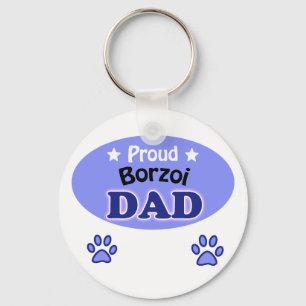 Proud Borzoi Vater Schlüsselanhänger