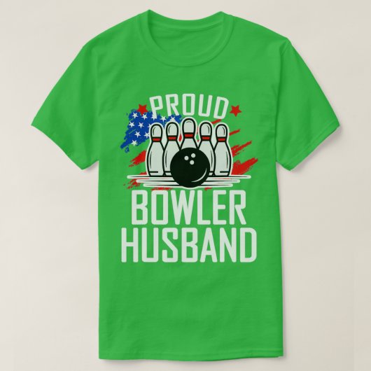 Proud Bowler Husband Bowling Lovers T T-Shirt (Design vorne)