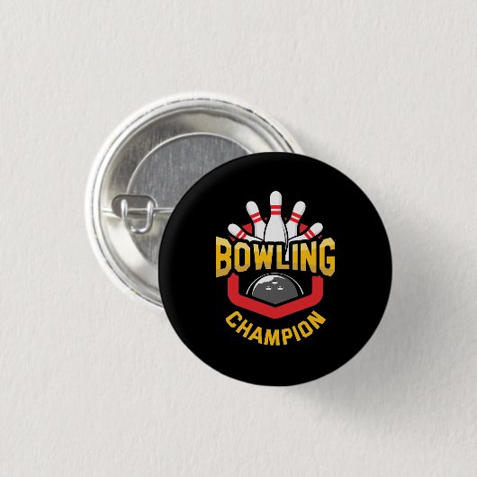 Proud Bowling Champion Button (Vorne & Hinten)