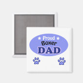 Proud Boxer dad Magnet (Vorderseite/Rückseite)