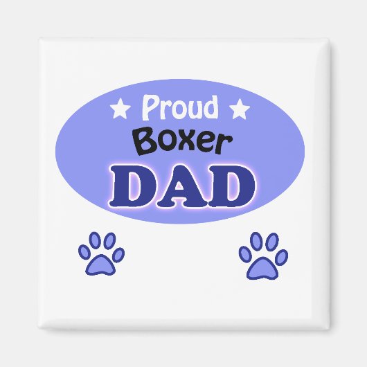 Proud Boxer dad Magnet (Vorne)