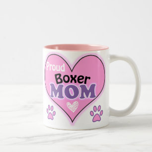 Proud Boxer Mama Zweifarbige Tasse