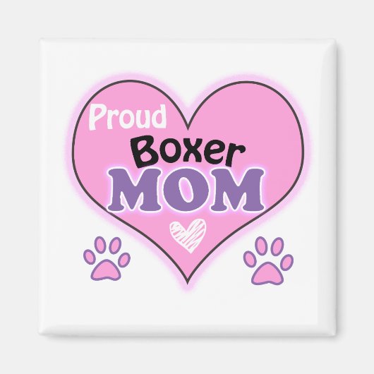 Proud Boxer Mom Magnet (Vorne)