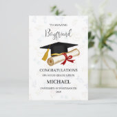 Proud Boyfriend Graduation Personalized Karte (Stehend Vorderseite)