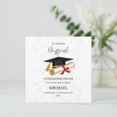 Proud Boyfriend Graduation Personalized Karte (Stehend Vorderseite)