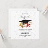 Proud Boyfriend Graduation Personalized Karte (Vorderseite/Rückseite Beispiel)