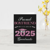 Proud Boyfriend of a Cl of 2025 Graduate 1 Karte (Gelbe Blume)