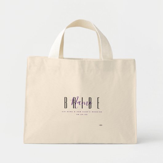 Proud Bride Tote Bag HAMbyWG Mini Stoffbeutel (Vorne)