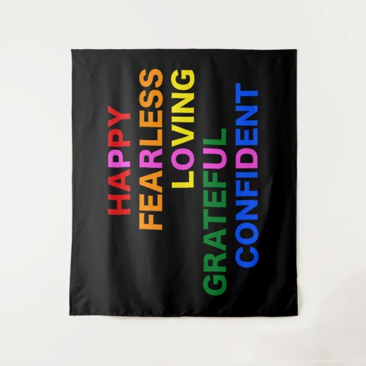 PROUD Bright Black Large Tapestory Wandteppich (Vorderseite)