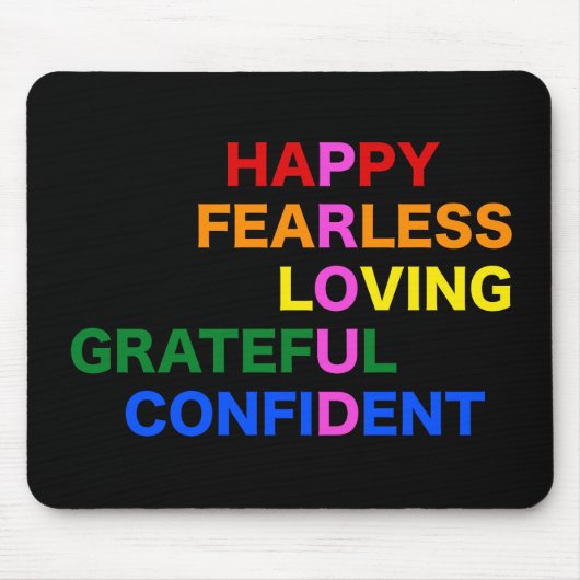 PROUD Bright Black Mousepad (Vorne)