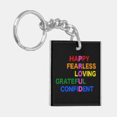 PROUD Bright Black Schlüsselanhänger (Vorderseite links)