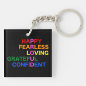 PROUD Bright Black Schlüsselanhänger (Rückseite)