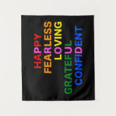 PROUD Bright Black Small Tapestry Wandteppich (Vorderseite)