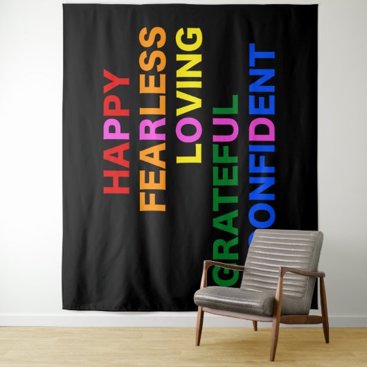 PROUD Bright Black Wandteppich (Beispiel)