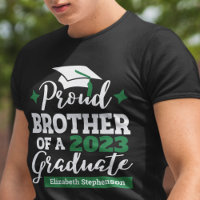 Proud Brother 2023 Graduierte schwarz grüne Kappe