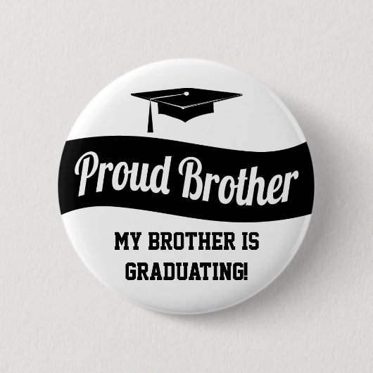 Proud Brother - Abschluss-Taste Button (Vorderseite)
