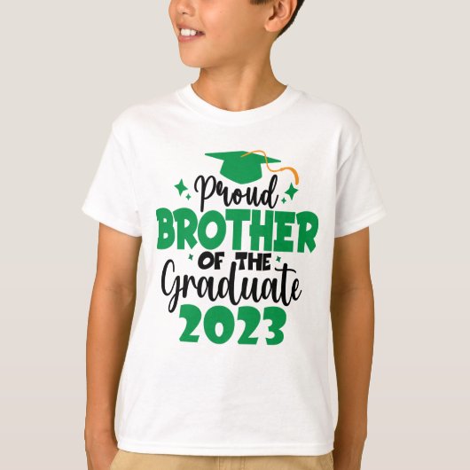 Proud BROTHER einer Klasse von 2023 Graduate Fun T-Shirt (Vorderseite)