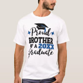 Proud Brother of a 2022 graduate black blue cap T-Shirt (Vorderseite)