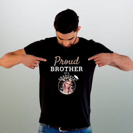 Proud Brother of a Graduate Graduate Cap Foto T-Shirt