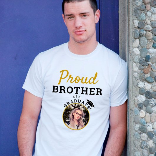 Proud Brother of a Graduate Graduate Cap Foto T-Shirt