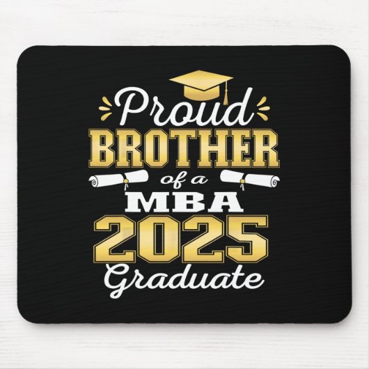Proud Brother of Cl of 2025 m Graduate Grad Family Mousepad (Vorne)