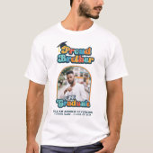 Proud Brother of the graduate Foto Groovy Retro T-Shirt (Vorderseite)