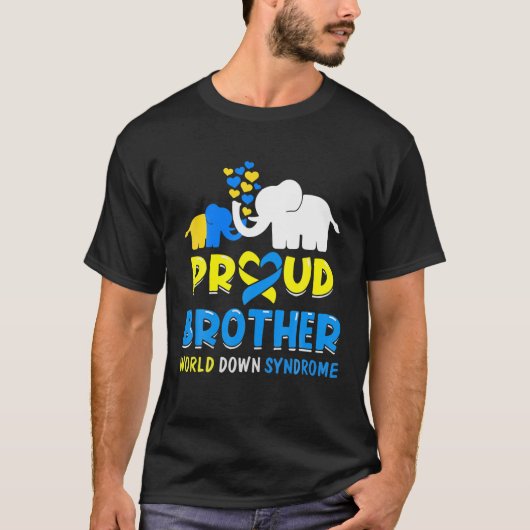Proud Brother World Down Syndrome Awareness Day El T-Shirt (Vorderseite)
