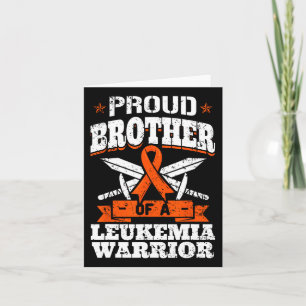 Proud Brotther einer Leukämie Warrior Bro Bewussts Karte