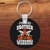 Proud Brotther einer Leukämie Warrior Bro Bewussts Schlüsselanhänger (Vorderseite)