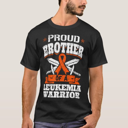 Proud Brotther einer Leukämie Warrior Bro Bewussts T-Shirt (Vorderseite)