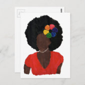 Proud Brown Lady Postkarte (Vorne/Hinten)