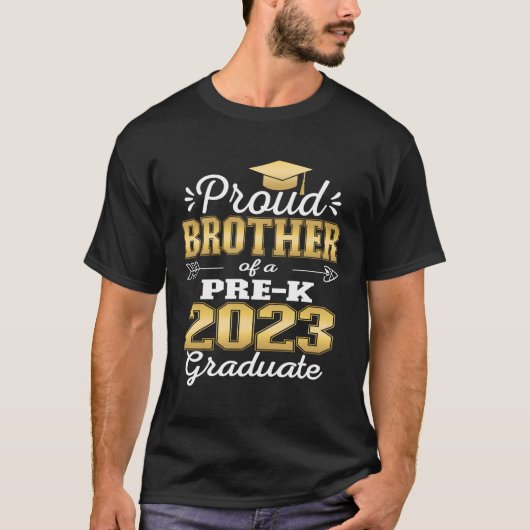 Proud Bruder des Vorschulabschlusses 2023 Gradua T-Shirt (Vorderseite)