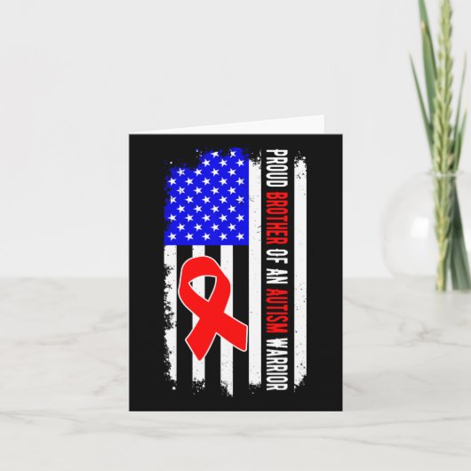 Proud Bruder eines Autismus Krieger April Bewussts Karte (Vorderseite)