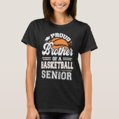 Proud Bruder eines Basketball Senior 2024 Graduate T-Shirt (Vorderseite)