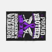 Proud Bruder eines Hodgkins Lymphom Warrior Hl Aw Fleecedecke (Vorderseite (Horizontal))