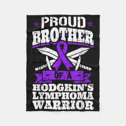 Proud Bruder eines Hodgkins Lymphom Warrior Hl Aw Fleecedecke (Vorderseite)
