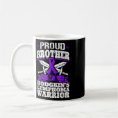 Proud Bruder eines Hodgkins Lymphom Warrior Hl Aw Kaffeetasse (Links)