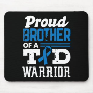 Proud Bruder eines T1D Krieger Diabetes Bewusstsei Mousepad