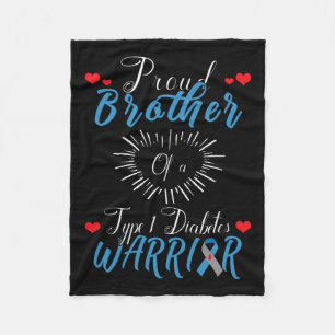Proud Bruder eines Typ-1-Diabetes-Kriegers Awarene Fleecedecke