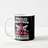 Proud Bruder von Brustkrebs Krieger rosa Awaren Kaffeetasse (Links)