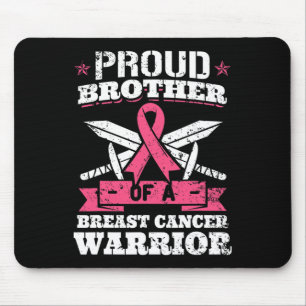 Proud Bruder von Brustkrebs Krieger rosa Awaren Mousepad