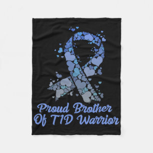 Proud Bruder von T1d Warrior Typ 1 Diabetes Fleecedecke
