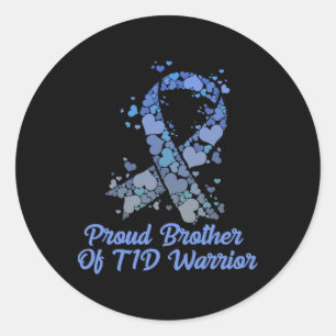 Proud Bruder von T1d Warrior Typ 1 Diabetes Runder Aufkleber