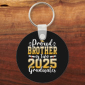 Proud Bruder von zwei 2025 Absolventen Hochschulab Schlüsselanhänger (Vorderseite)