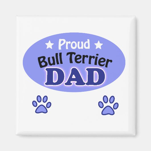 Proud Bull Terrier dad Magnet (Vorne)