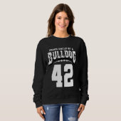 Proud Bulldog Football Onkel von Spieler 42 Sweatshirt (Vorne ganz)